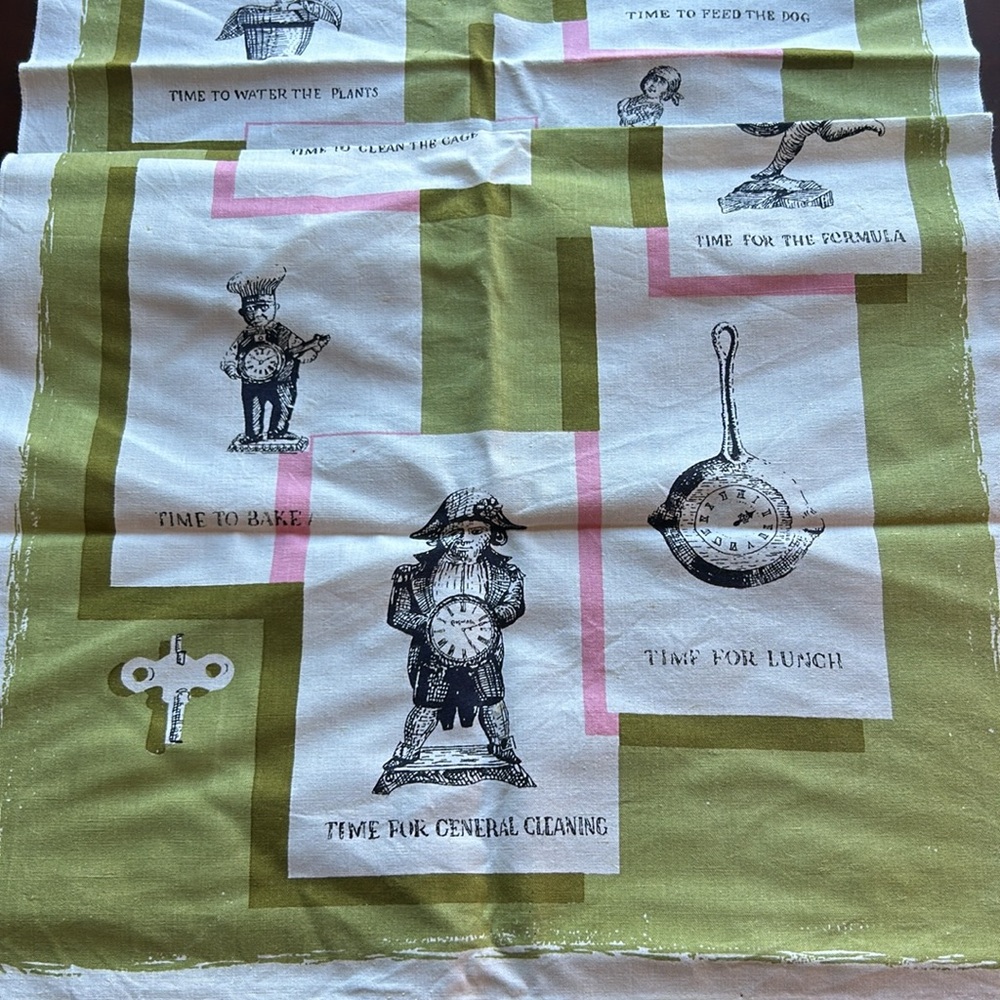 Field crest vintage kitchen fashion T Towel time to & time for made in USA nwot. - Picture 4 of 17